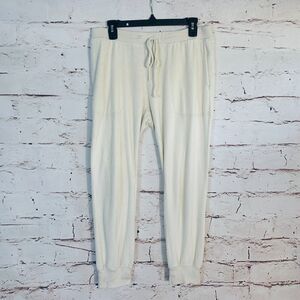 Cloth & Stone Cream Lounge Joggers Medium Super Soft Drawstring Cozy Pants